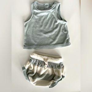 Quincy Mae Terry Cloth Outfit 0-3M